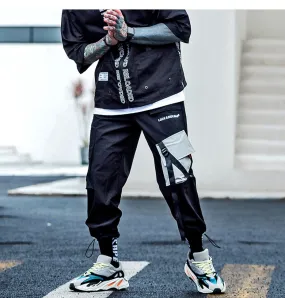 Contrast Pocket Hip Hop Streetwear Men Jogger Pants