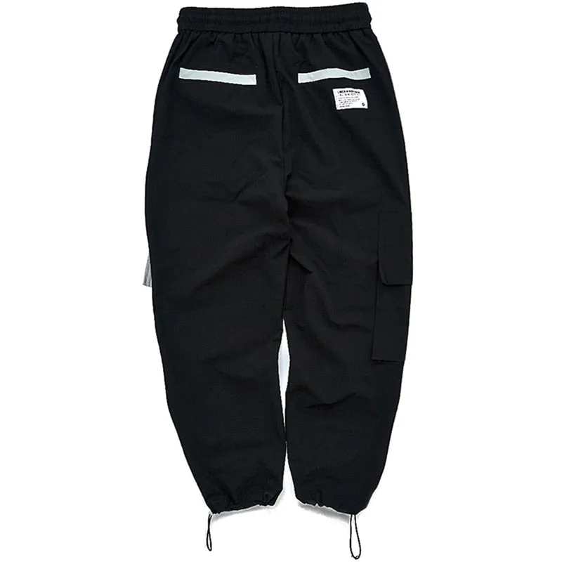 Contrast Pocket Hip Hop Streetwear Men Jogger Pants