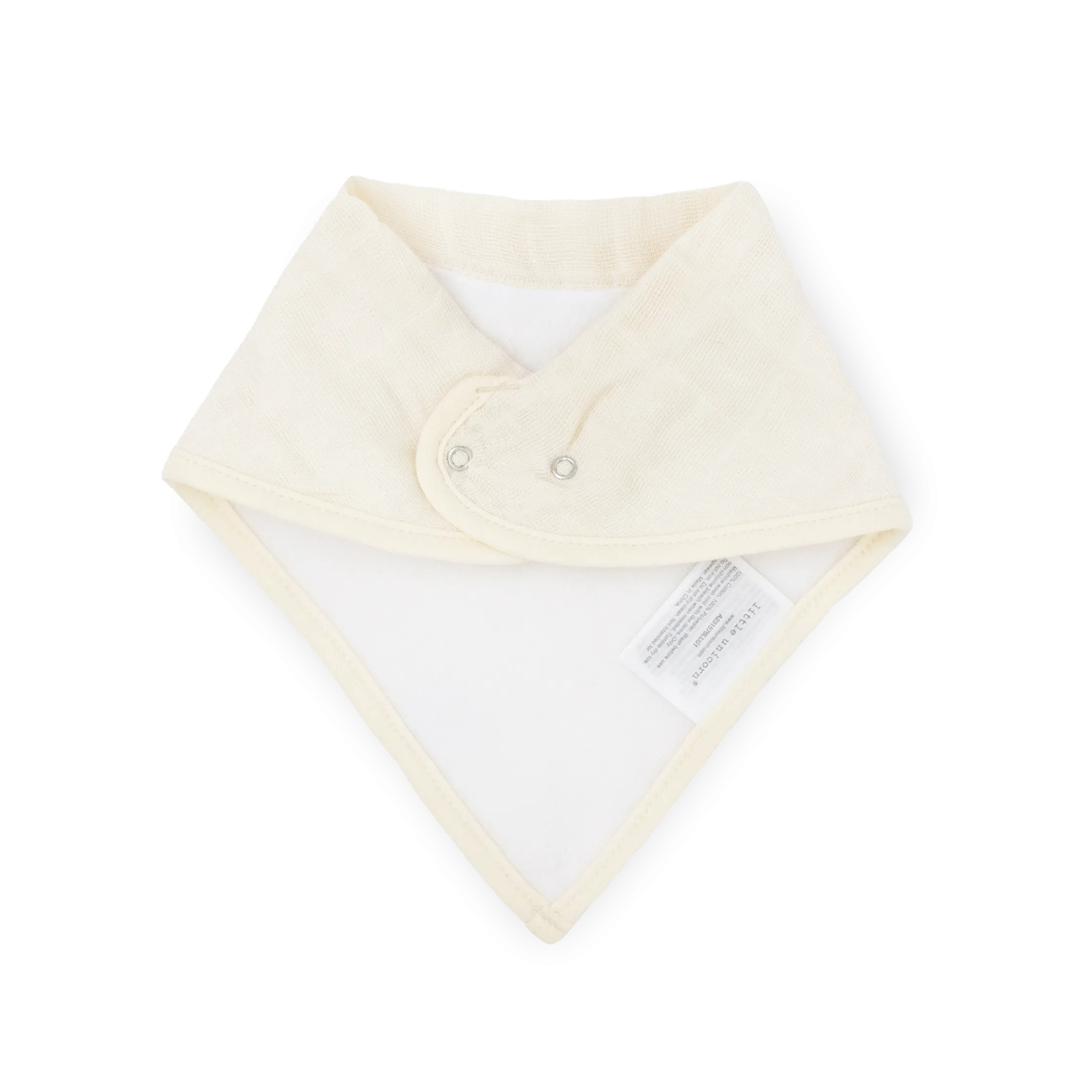 Cotton Muslin   Fleece Bandana Bib 4 Pack - Taupe Cross