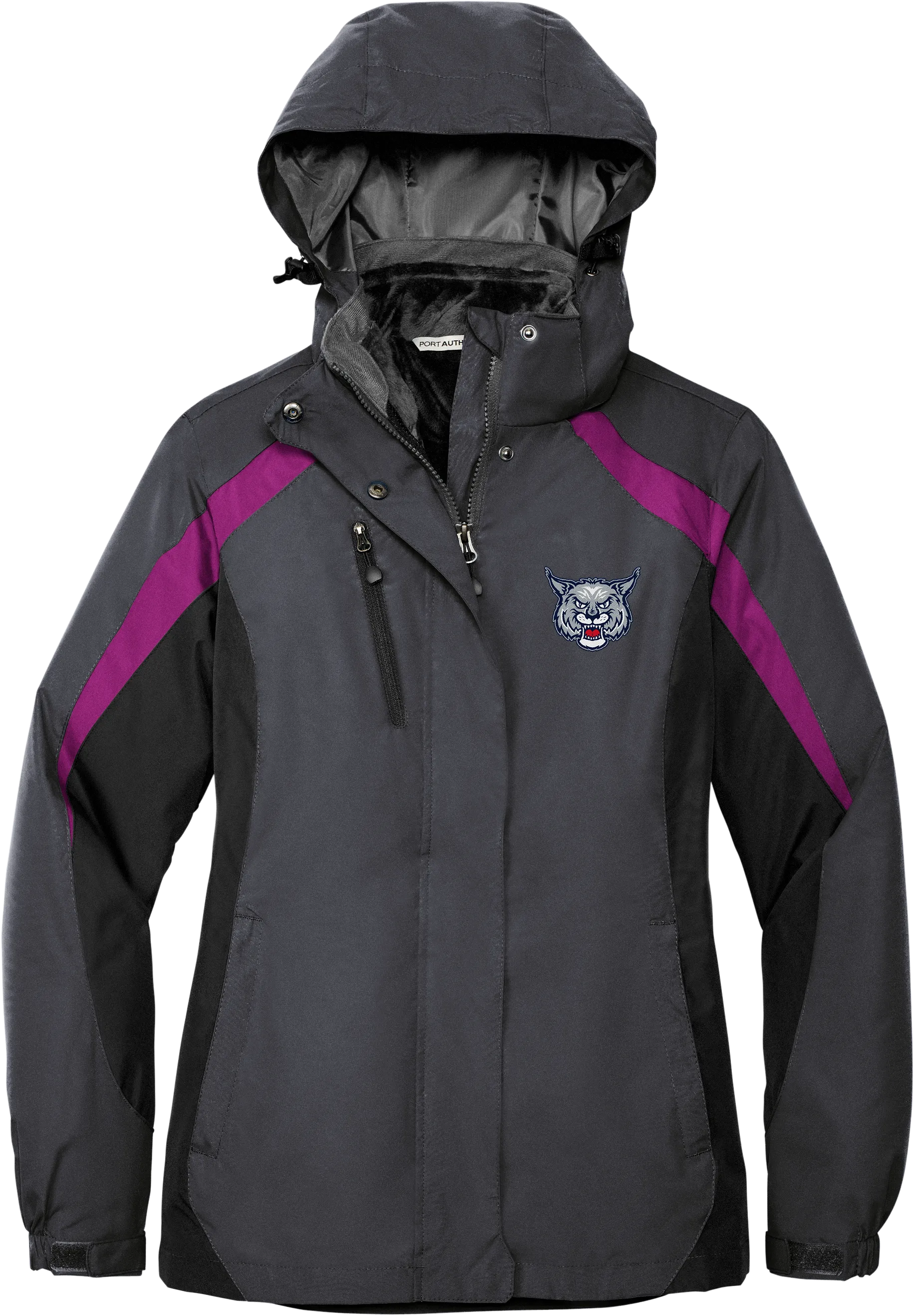 CT Bobcats Ladies Colorblock 3-in-1 Jacket