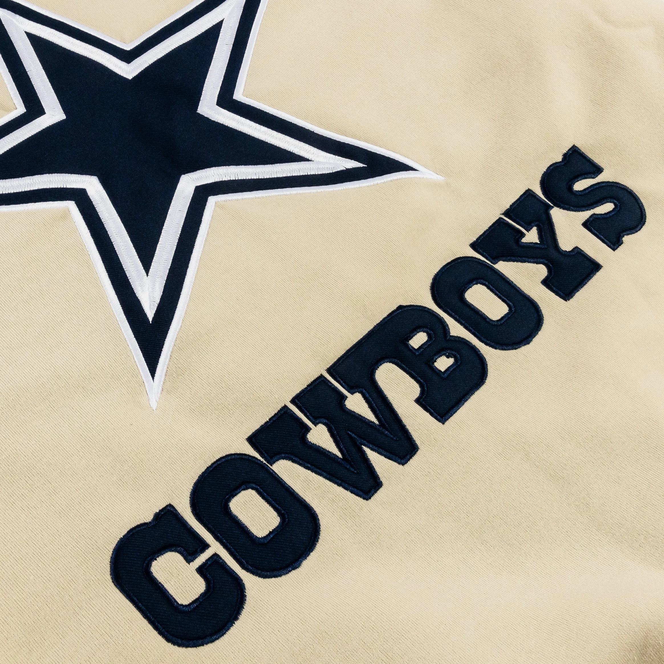 Dallas Cowboys Reversible Letterman Mens Jacket (Beige/White)