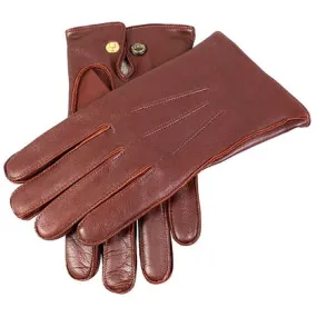 DENTS Mendip Wool-Lined Leather Officers Gloves - Mens - English Tan