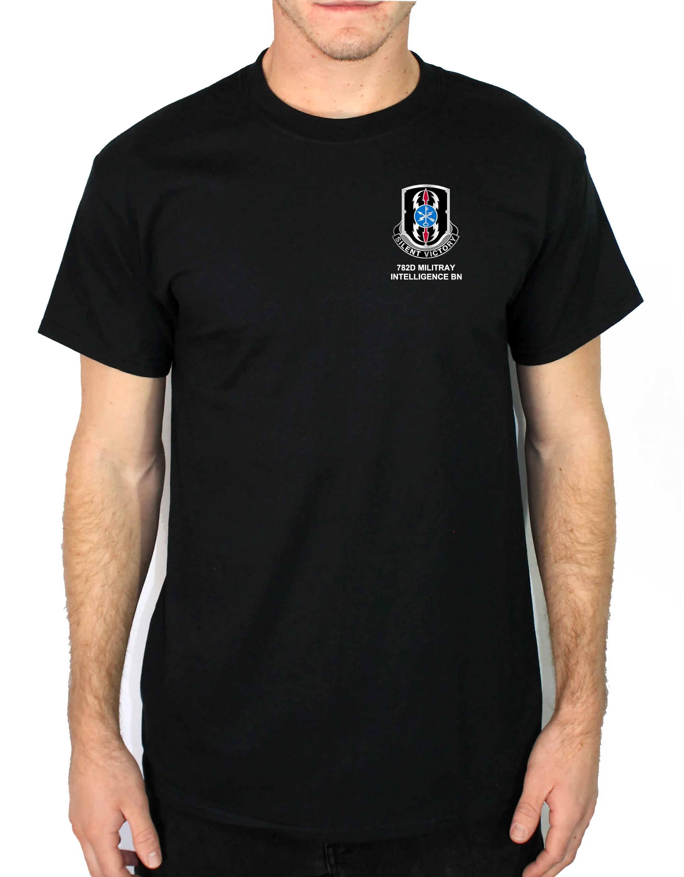 Det HI 50-50 Blend Black Unisex PT Short Sleeve Shirt. Approved for PT