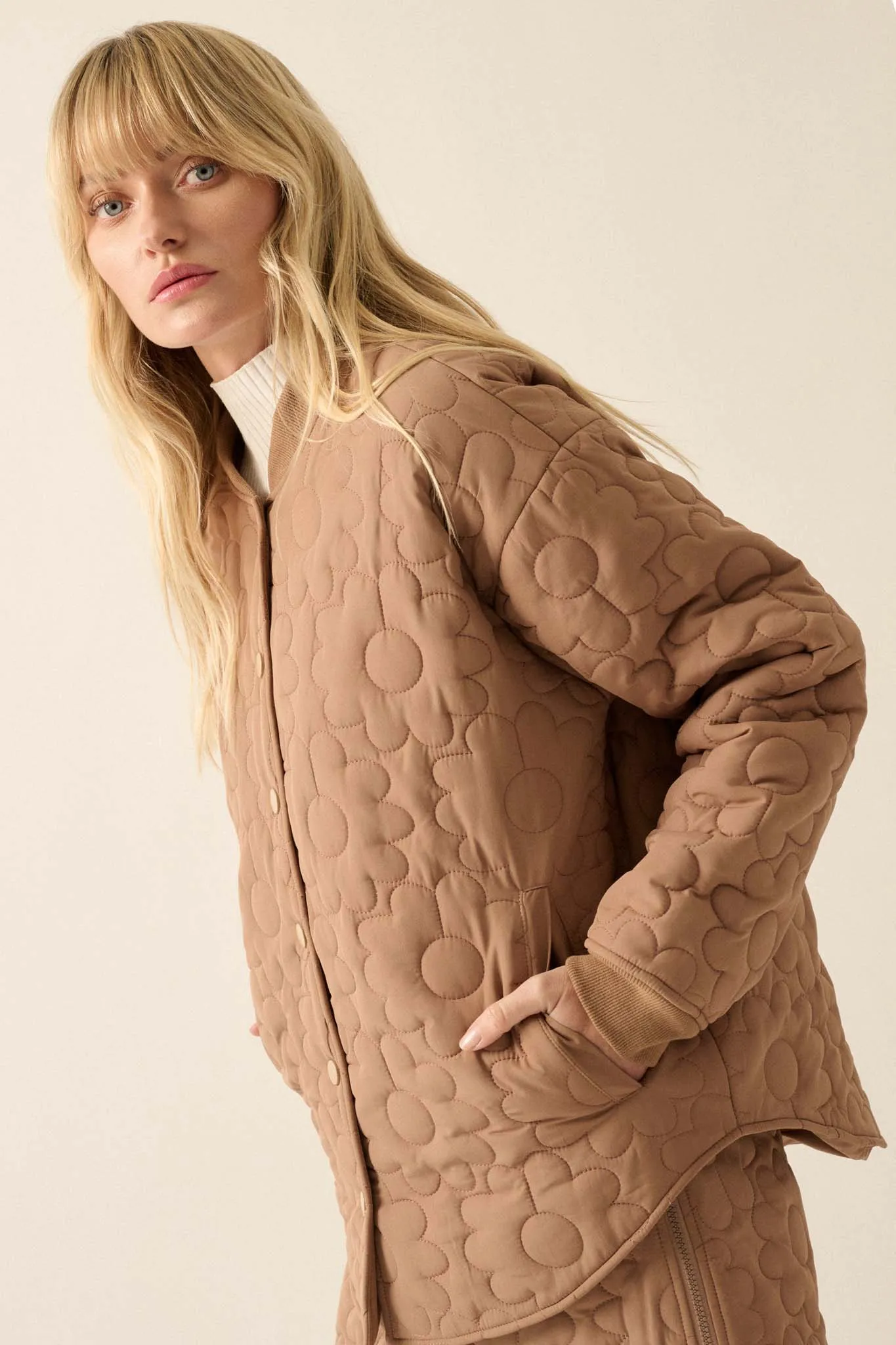 Downy Daisies Floral Quilted Jacket