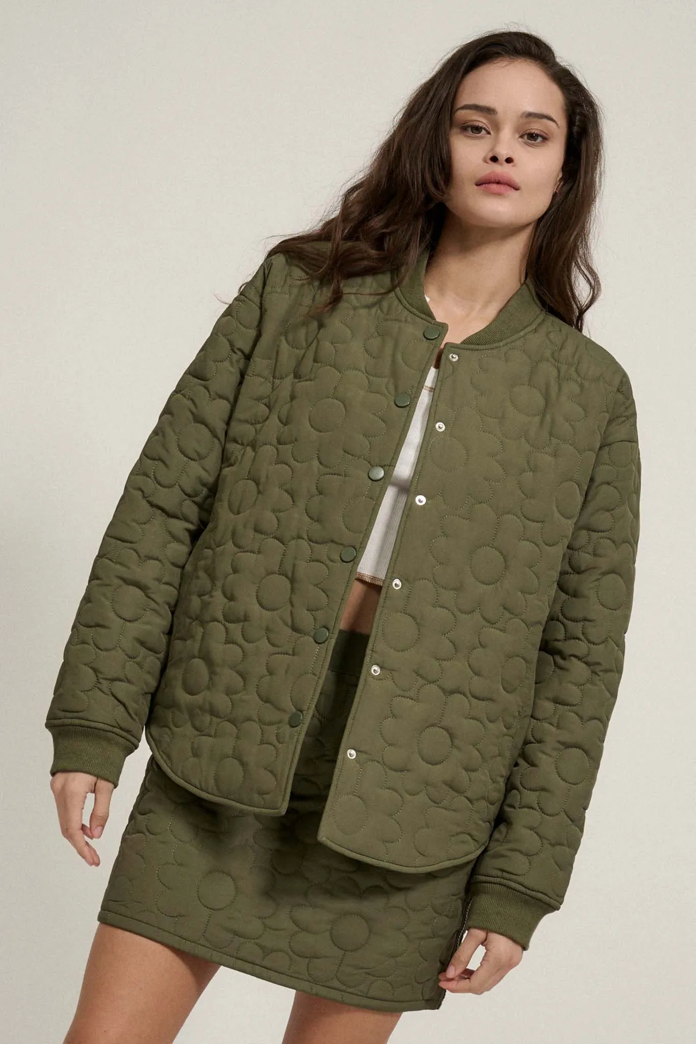 Downy Daisies Floral Quilted Jacket