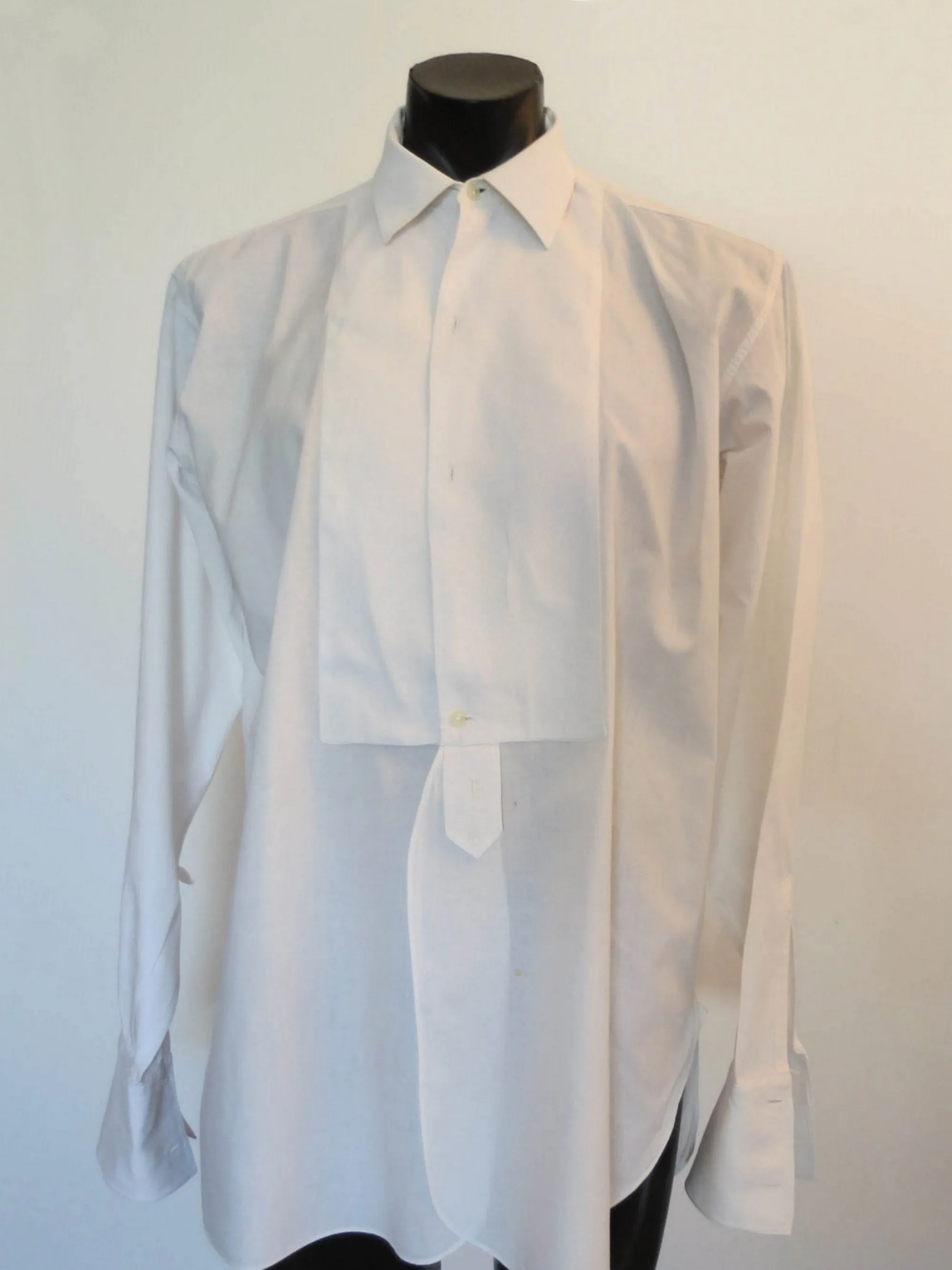 Dress Shirt With Pique Front, Collar & Cuffs by Welmar - 1950s - Neck 42 cm