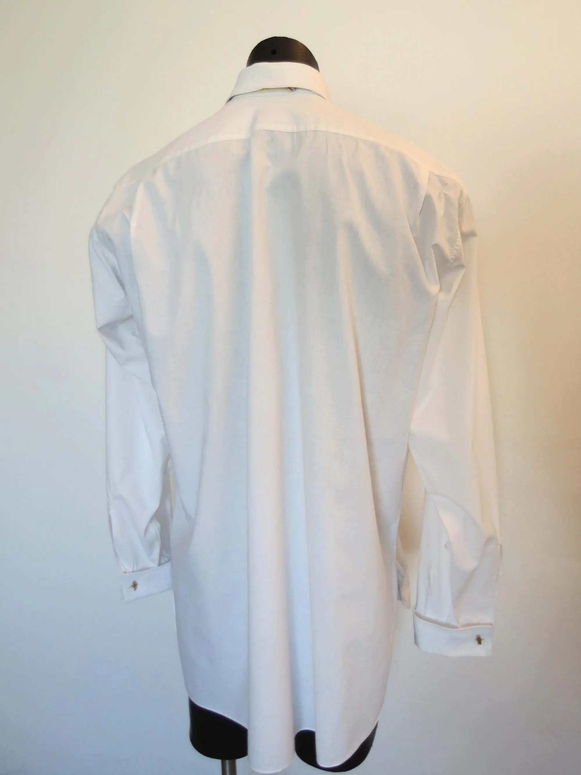 Dress Shirt With Pique Front, Collar & Cuffs by Welmar - 1950s - Neck 42 cm