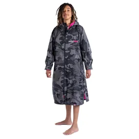 Dryrobe Advance Long Sleeve Drying & Changing Robe - Black Camo/Pink