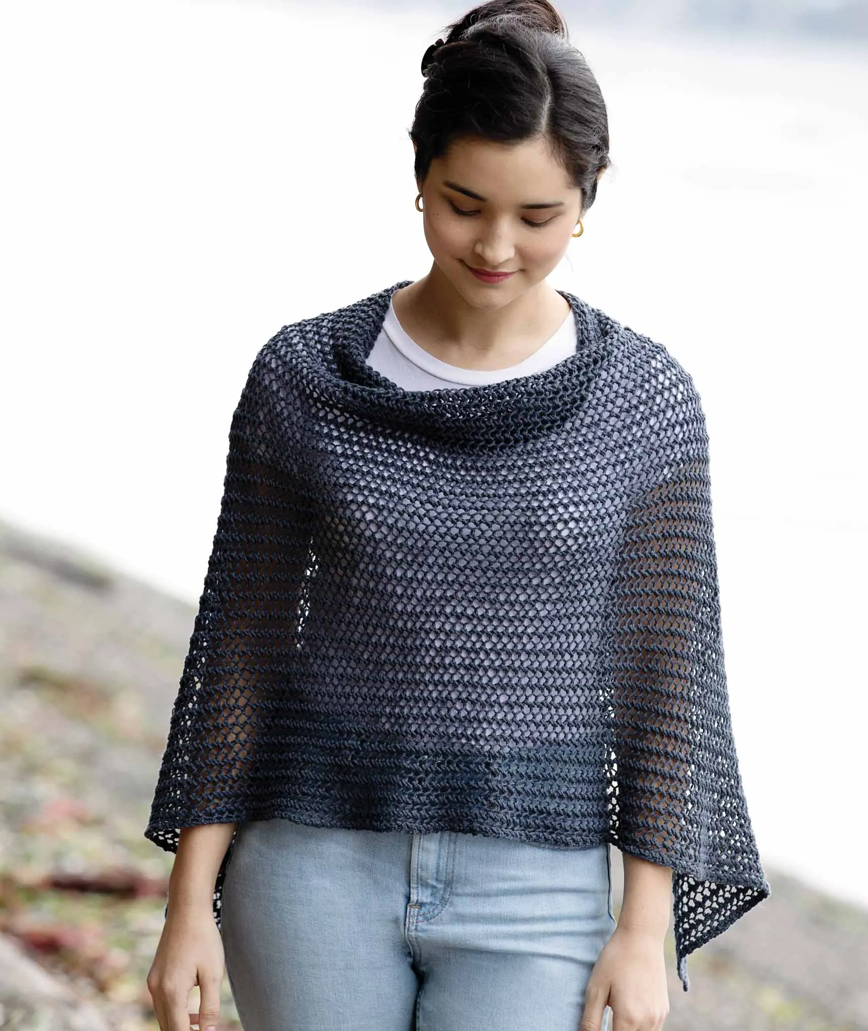 Easy Eyelet Poncho & Wrap Pattern