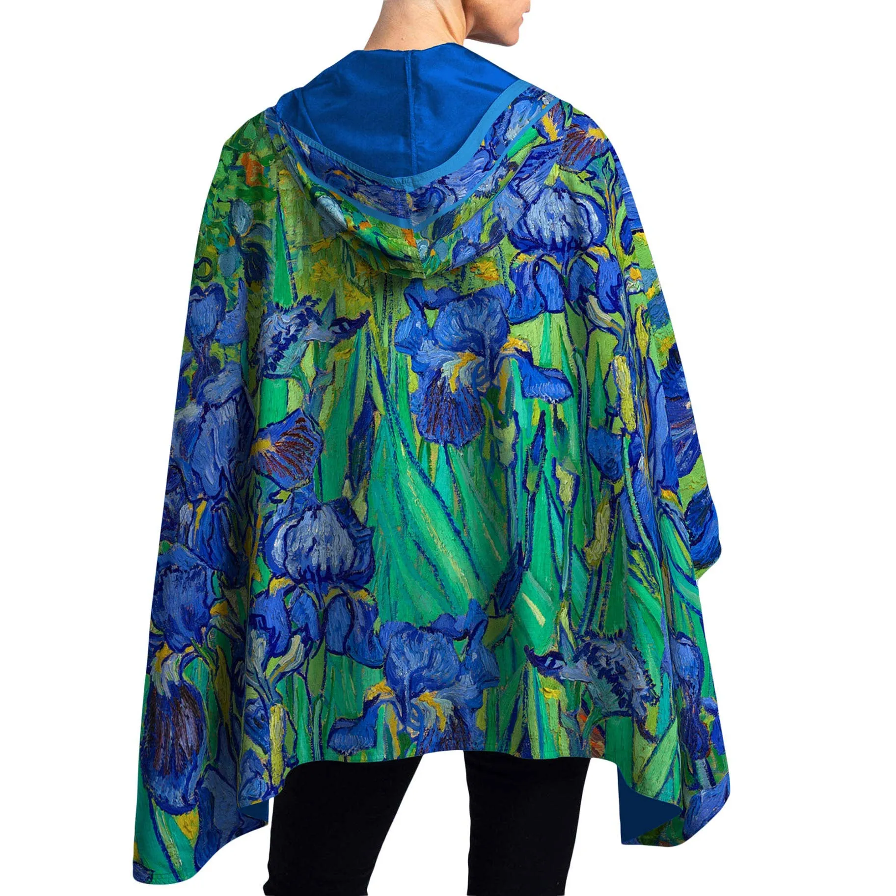 Fine Art RainCaper - van Gogh "Irises" Reversible Rain Cape