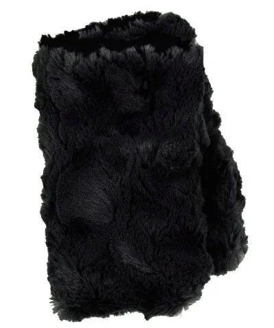 Fingerless / Texting Gloves, Reversible - Luxury Faux Fur in Carpathian Lynx