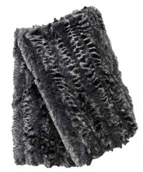 Fingerless / Texting Gloves, Reversible - Luxury Faux Fur in Rattle N Shake