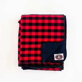 Flannel Throw - Red Black Buffalo Check