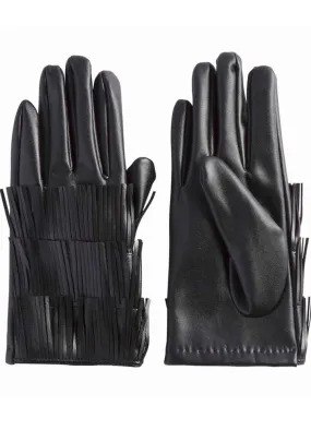 Fringe Glove in Black by Mud Pie