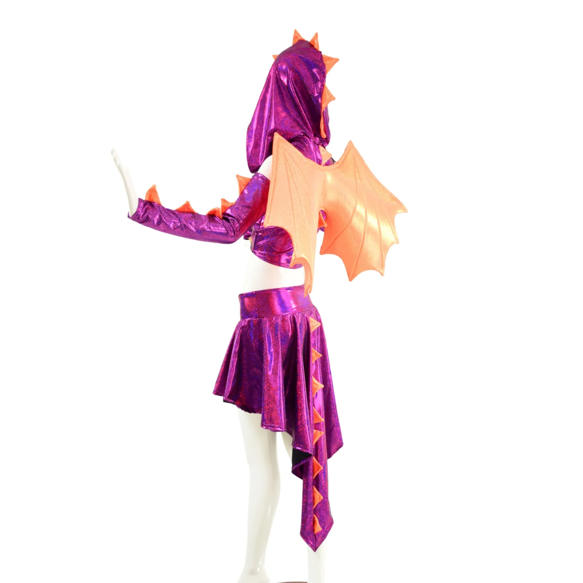 Fuchsia and Orange Dragon Set ( Dragon Wings!)