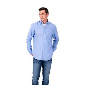 Fynch Hatton soft flannel light blue shirt