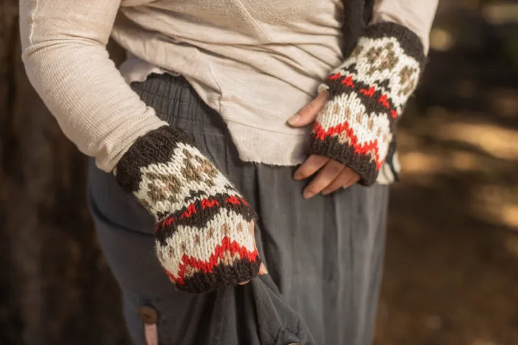 Geometric Wool Arm Warmers