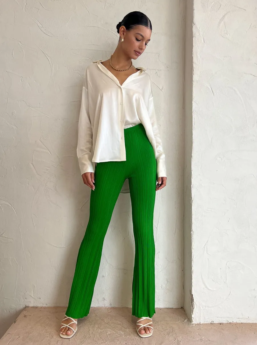 Ginia Brianna Knit Pant in Emerald