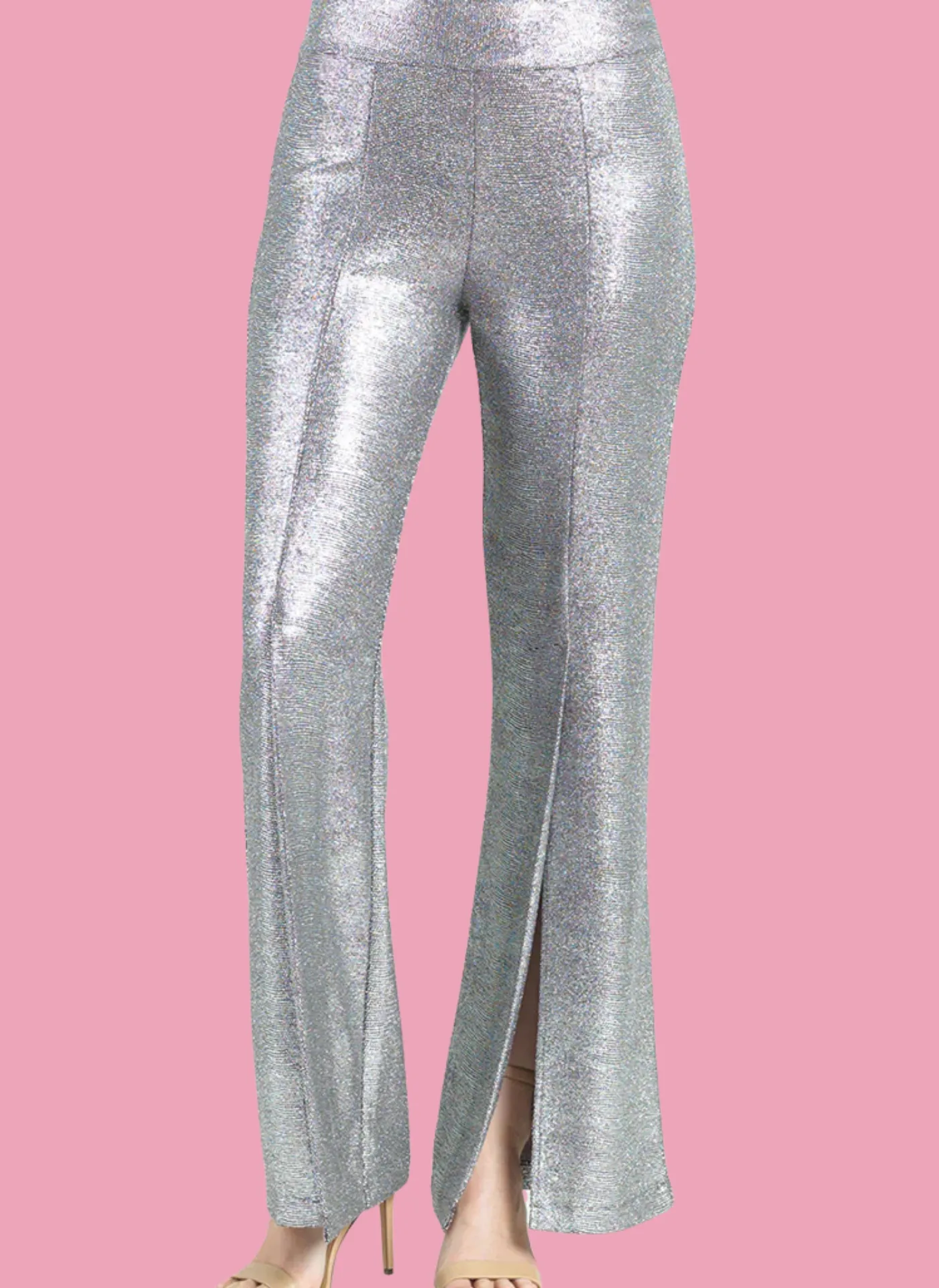 Glitter Foil Kick Front Pant