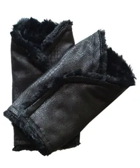 Hand Wrap - Vegan Leather Outback in Black With Assorted Faux Fur (Limited Availability)