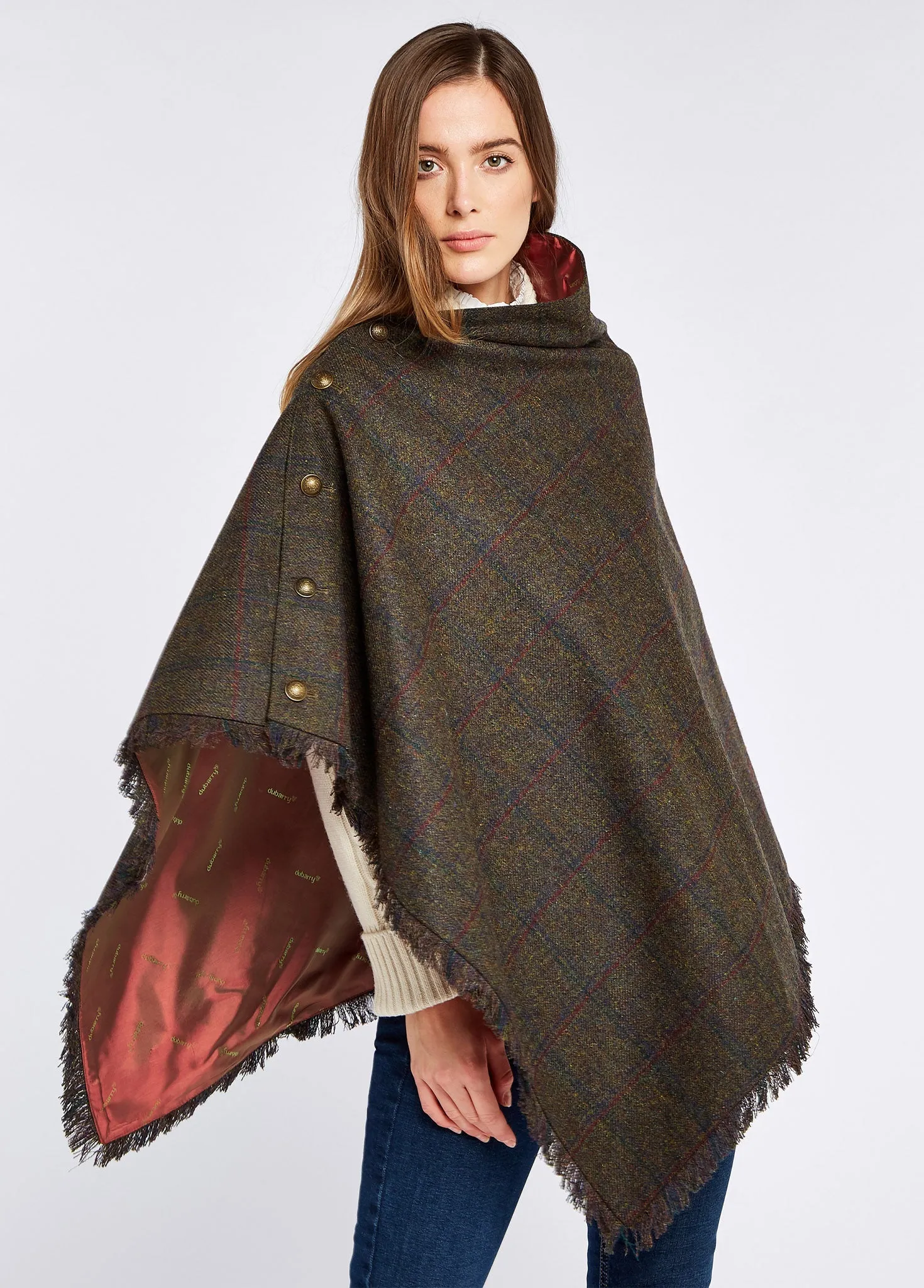 Hazelwood Tweed Poncho - Hemlock