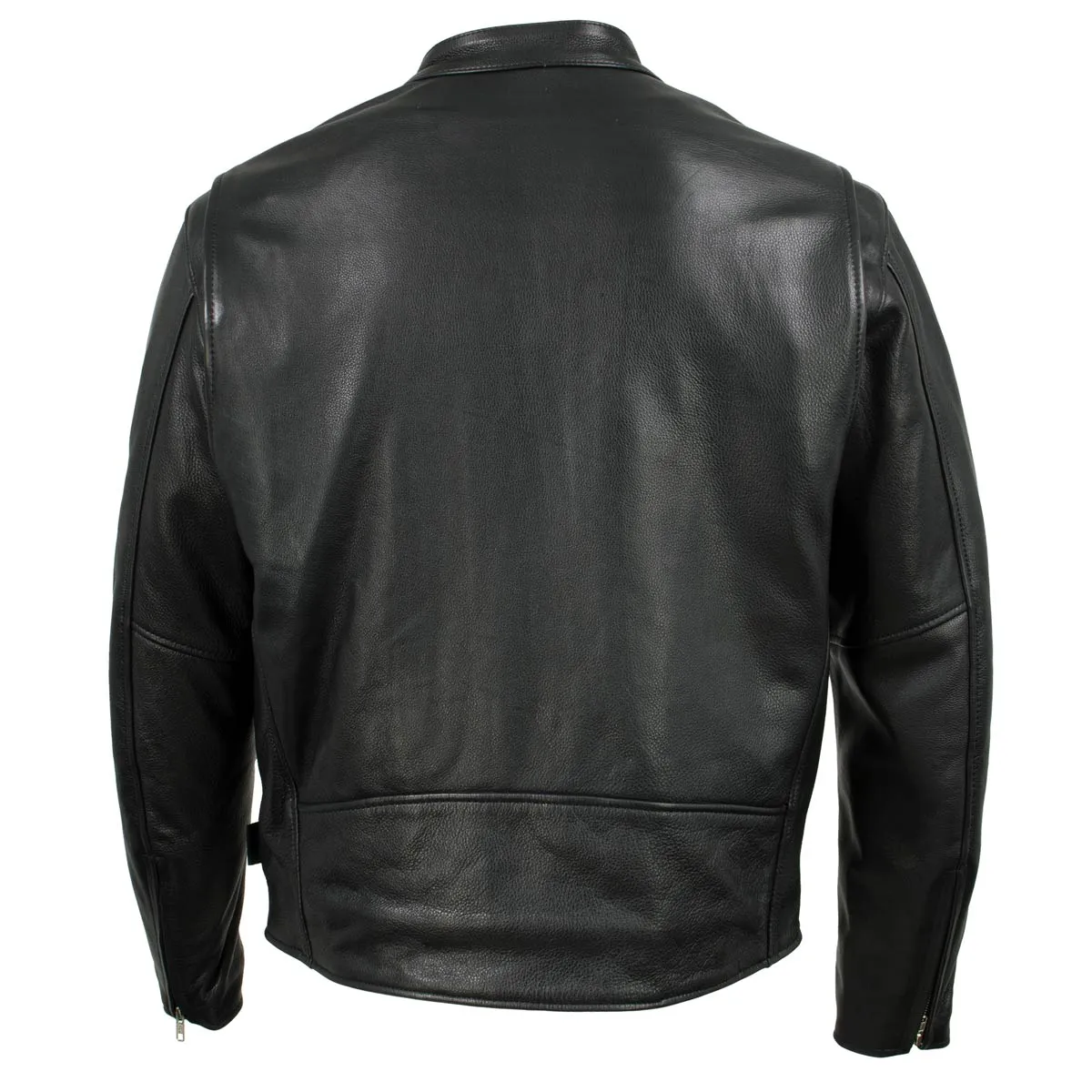 Hot Leathers JKM5006 USA Made Men's 'Rumble' Black Premium Leather Motorcycle Jacket