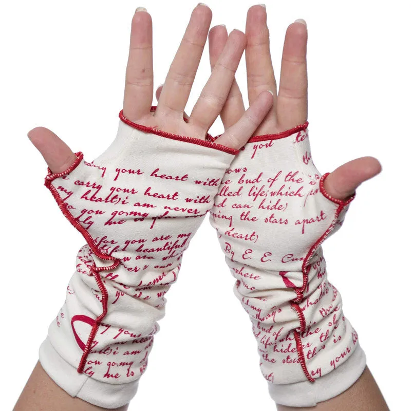 I Carry Your Heart Writing Gloves