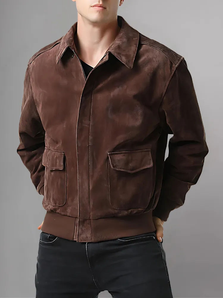 Iconic Reddish Brown A-2 Flight Jacket