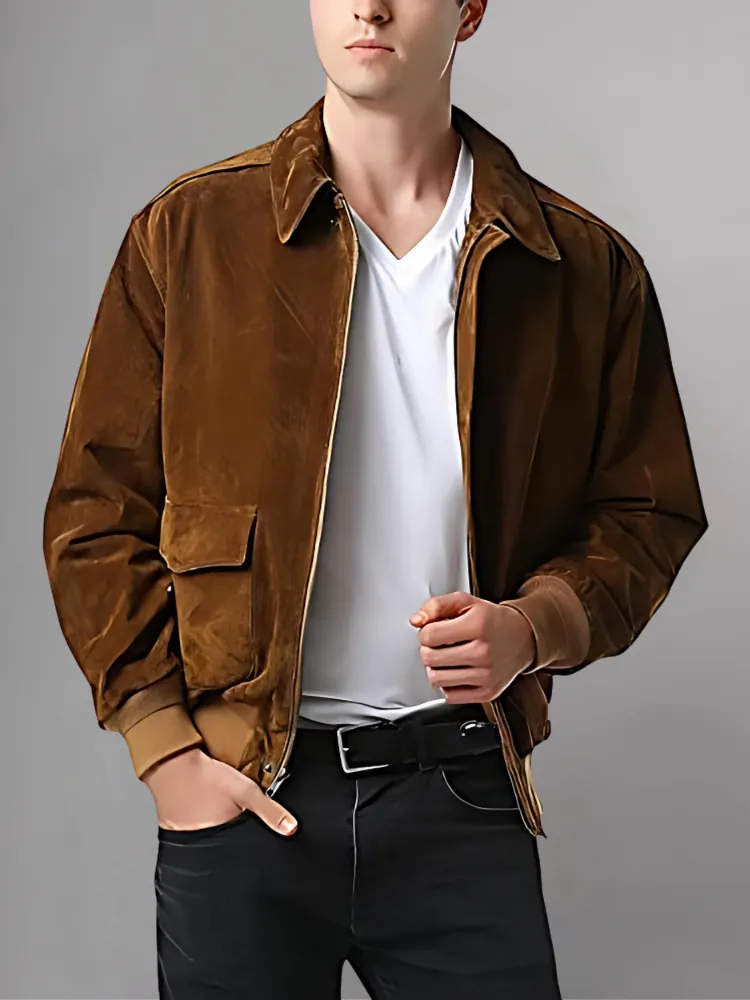 Iconic Reddish Brown A-2 Flight Jacket