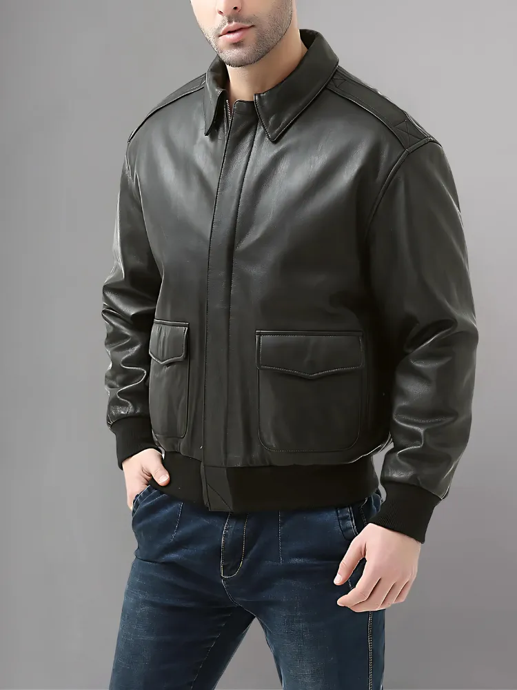 Iconic Reddish Brown A-2 Flight Jacket