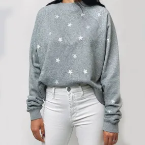 Jack Chic Grey Sweatshirt - Mini Sprinkled Glitter Stars