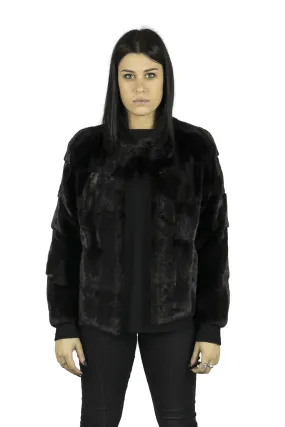 Jacket in mink Black