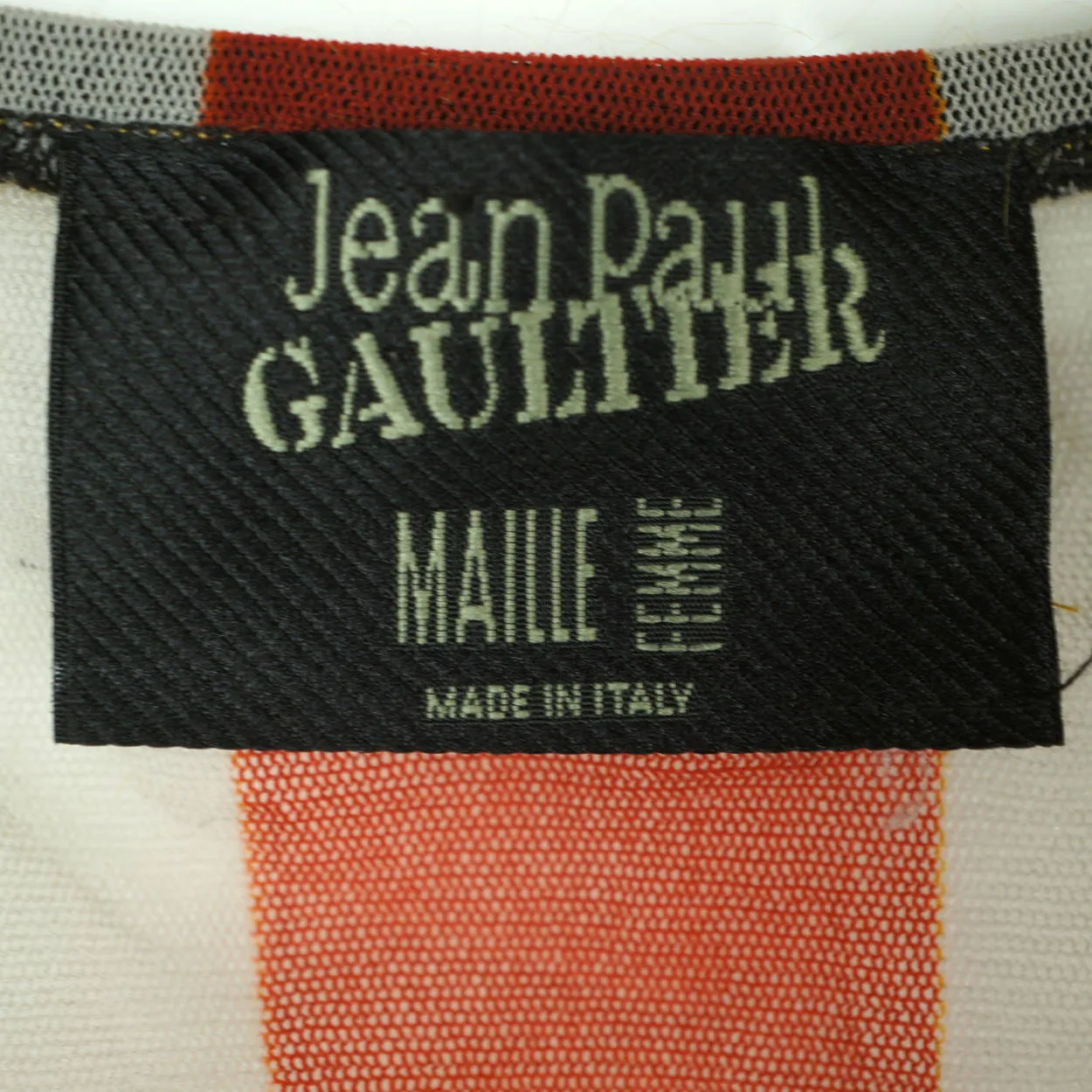 Jean Paul Gaultier Maille Femme Paisley Poncho Nylon Mesh One Size / Medium