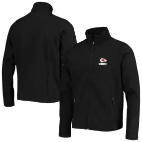 Kansas City Chiefs Black Soft Shell Jacket- Dunbrooke