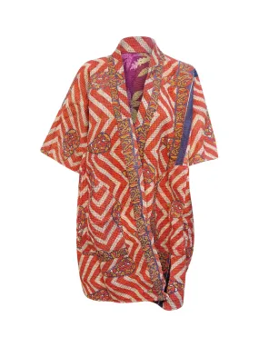 kantha reversible long poncho madhu