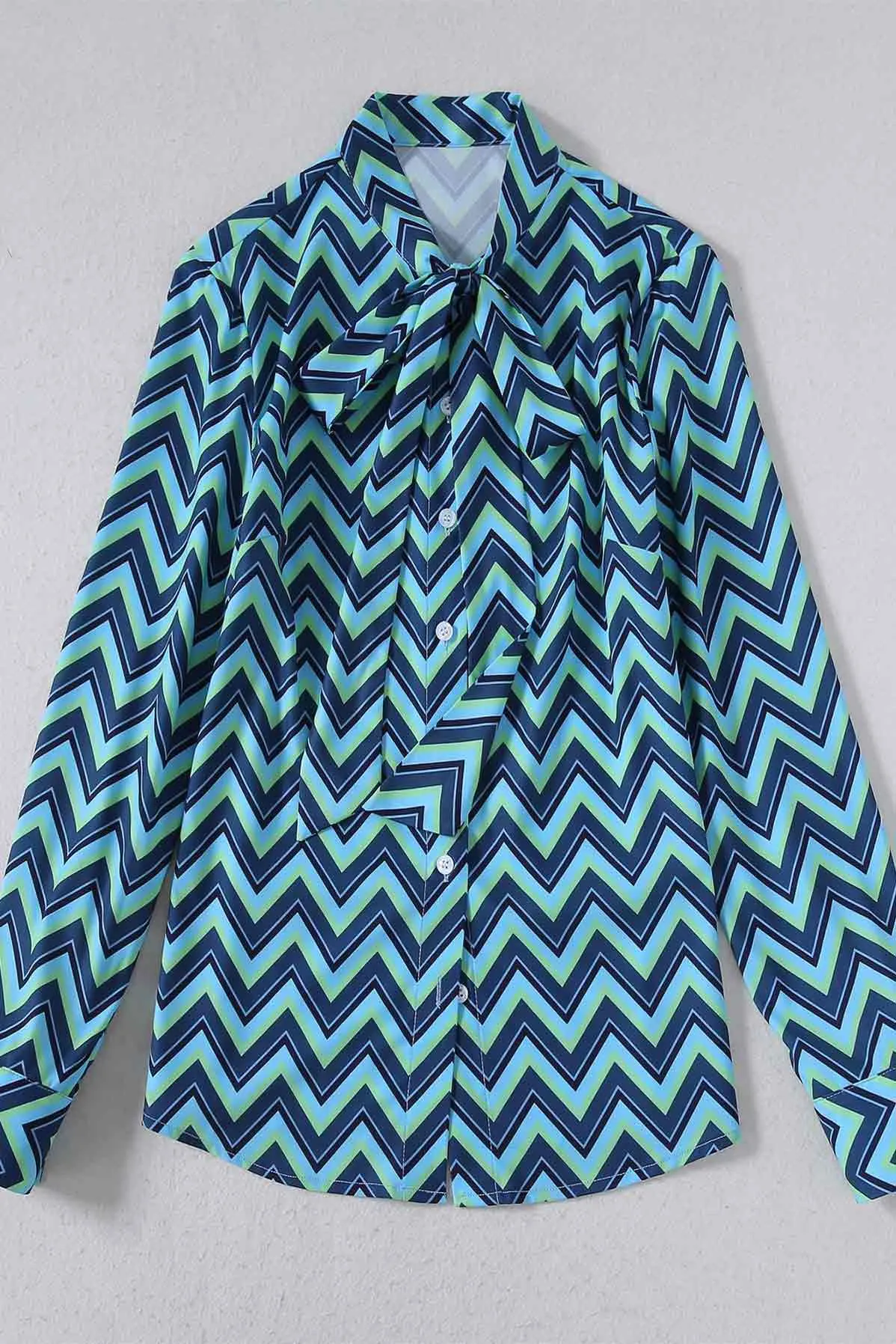 Kate Middleton Chevron Print Bowknot Two-piece Set