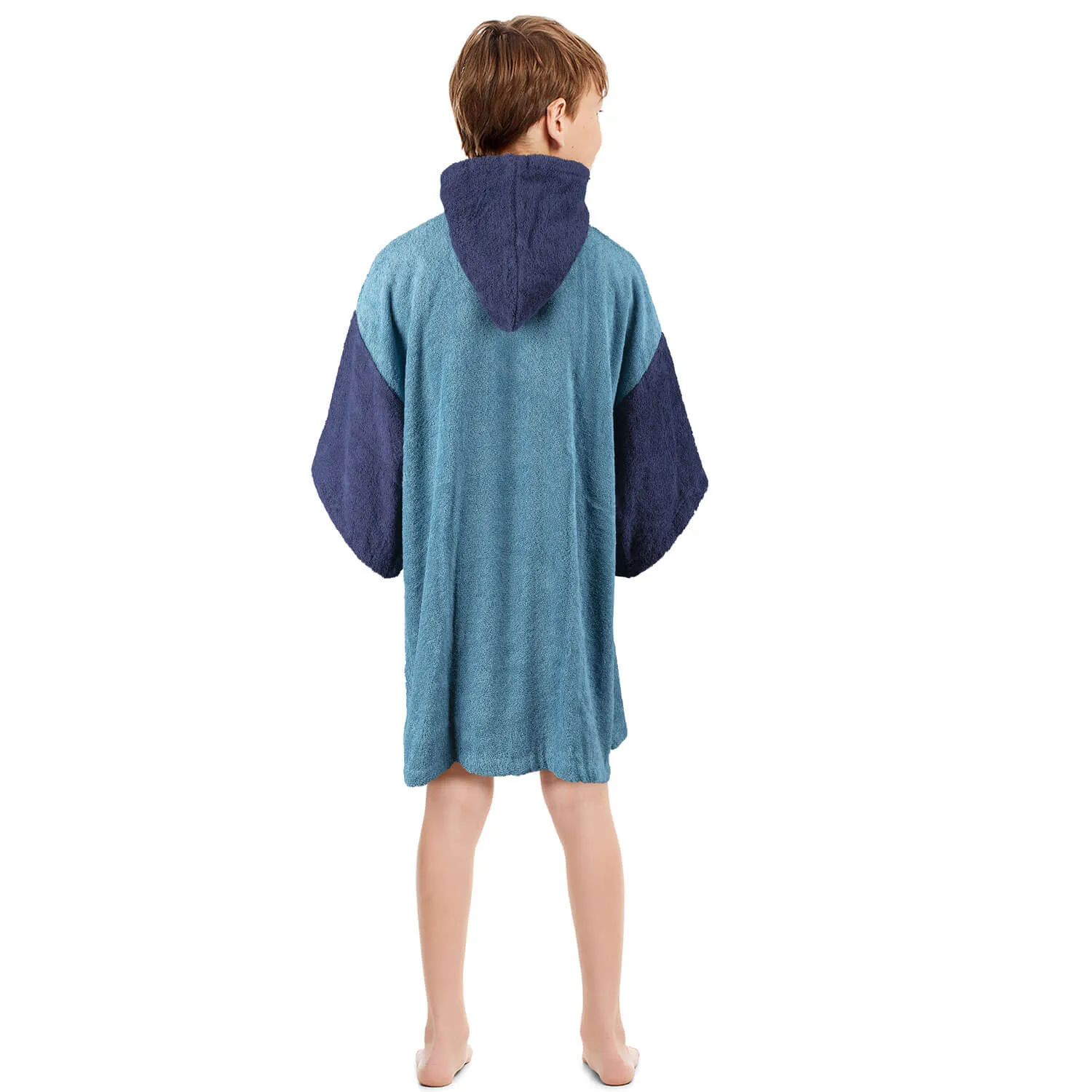 Kids Long Sleeve Poncho Towel - 100% Cotton