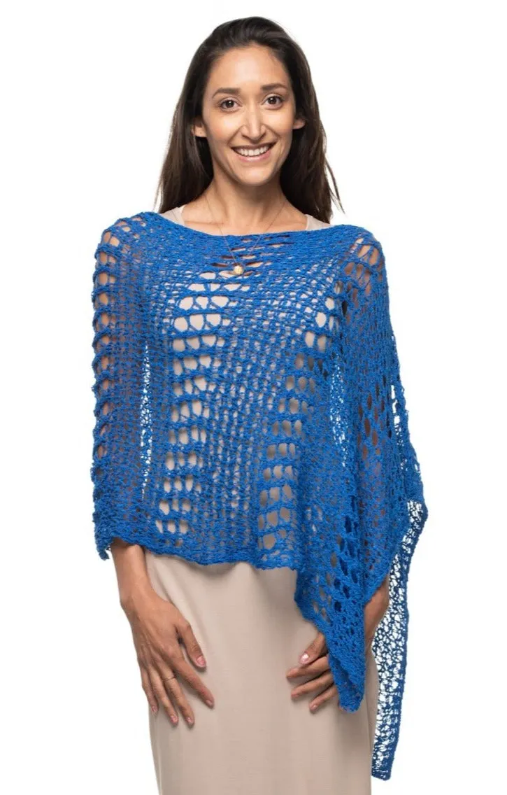 Knitted Asymmetrical Poncho Big Hole