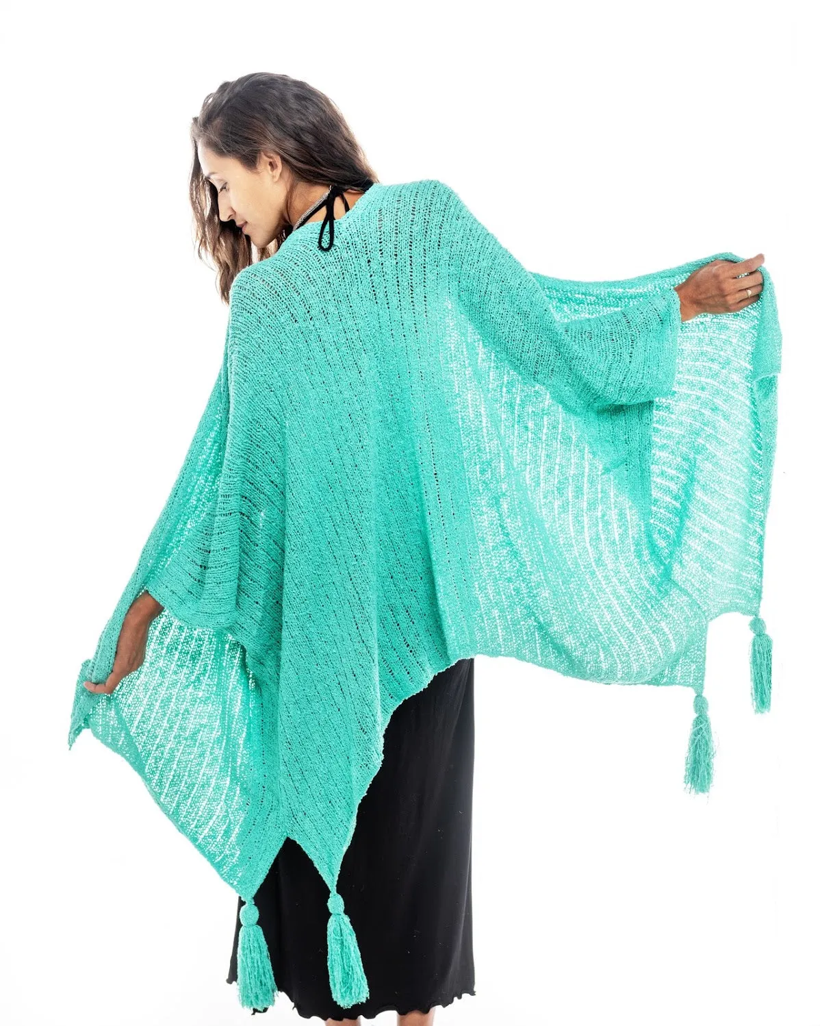 Knitted Open Front Top Shawl Line