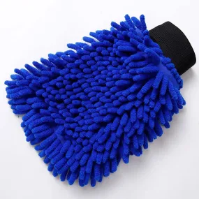 Kuber Industries Gloves | Microfiber Cleaning Gloves | Chenille Mitts for Kitchen | Hand Duster for Kitchen | 1000 GSM Hand Gloves | Double Sided Gloves | SHXNEFSST2 | Pack of 4 | Blue