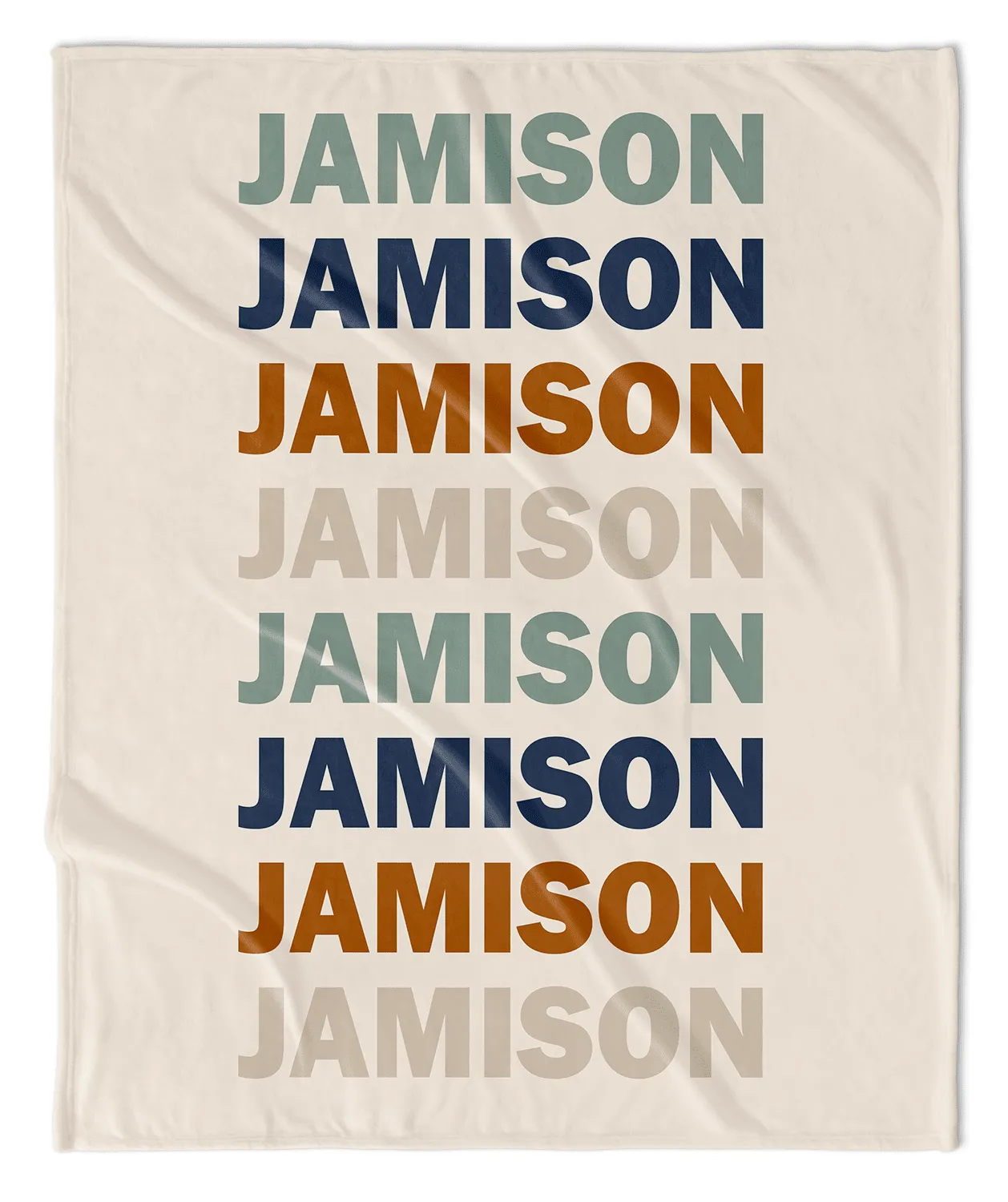 LISTED NAME PERSONALIZED BLANKET-  BOY MUTED