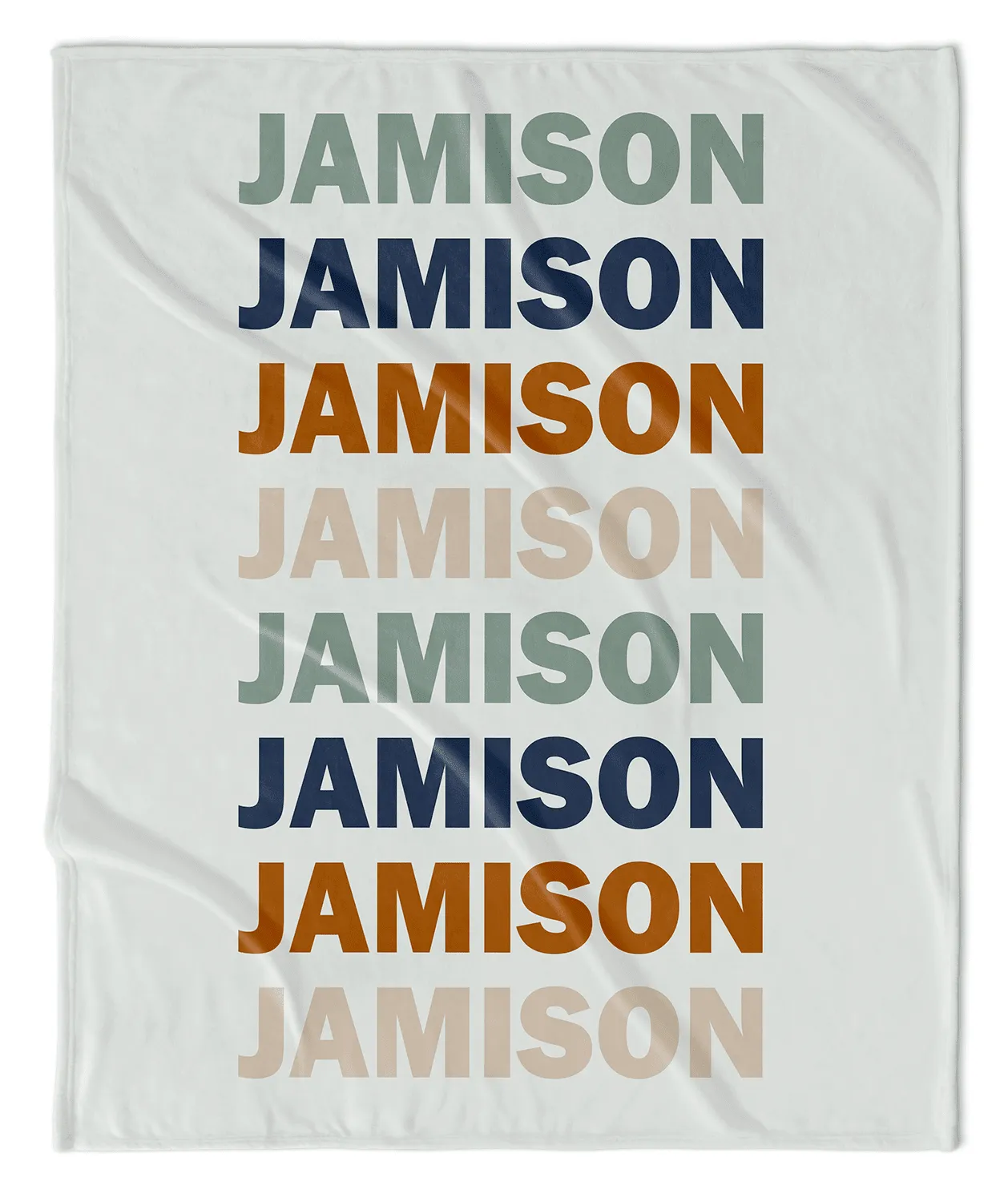 LISTED NAME PERSONALIZED BLANKET-  BOY MUTED