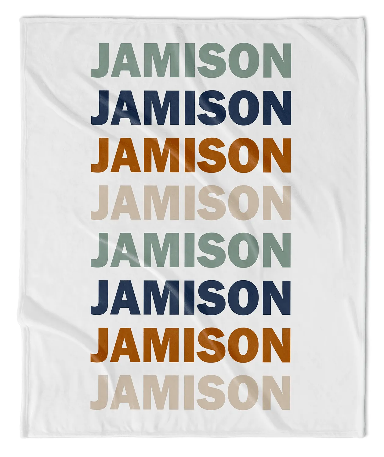 LISTED NAME PERSONALIZED BLANKET-  BOY MUTED