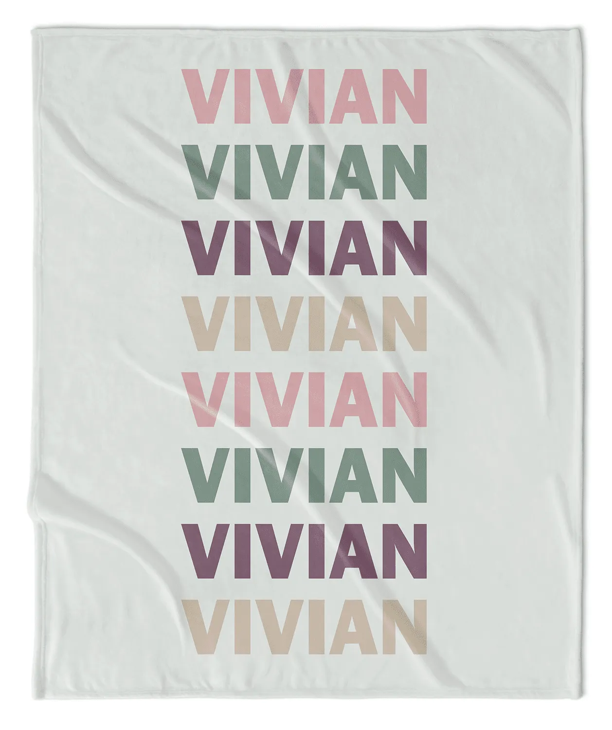 LISTED NAME PERSONALIZED BLANKET-  GIRL MUTED