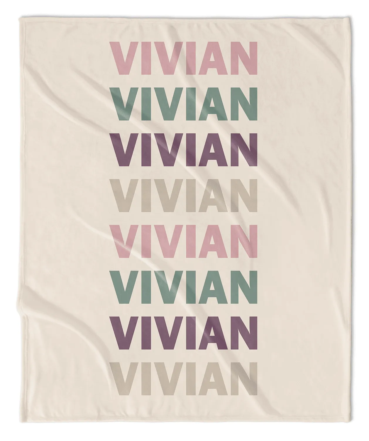 LISTED NAME PERSONALIZED BLANKET-  GIRL MUTED