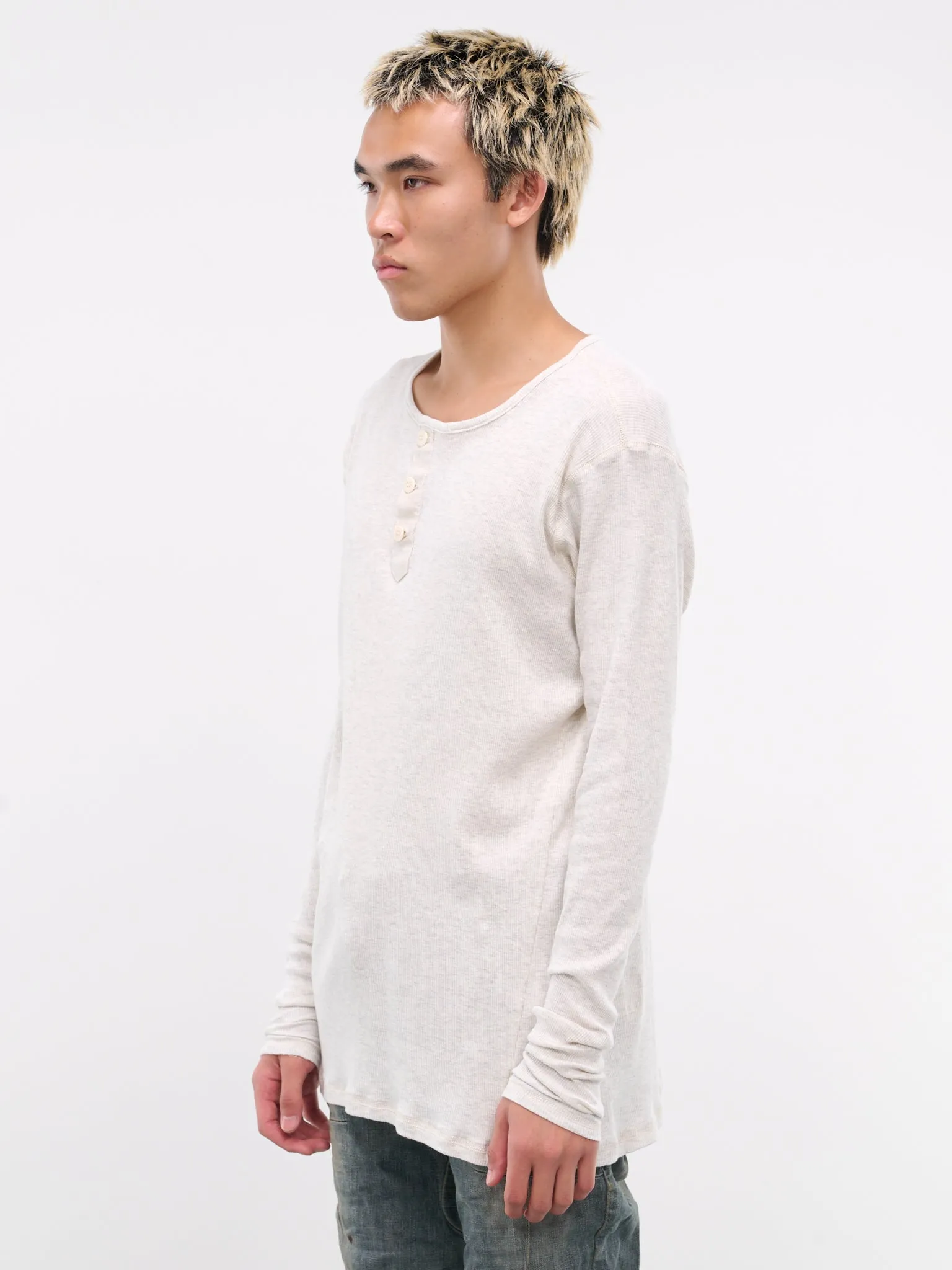 Long Sleeve Henley (JM101-OATMEAL)