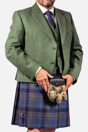 Lovat Green Tweed Hire Jacket & Waistcoat