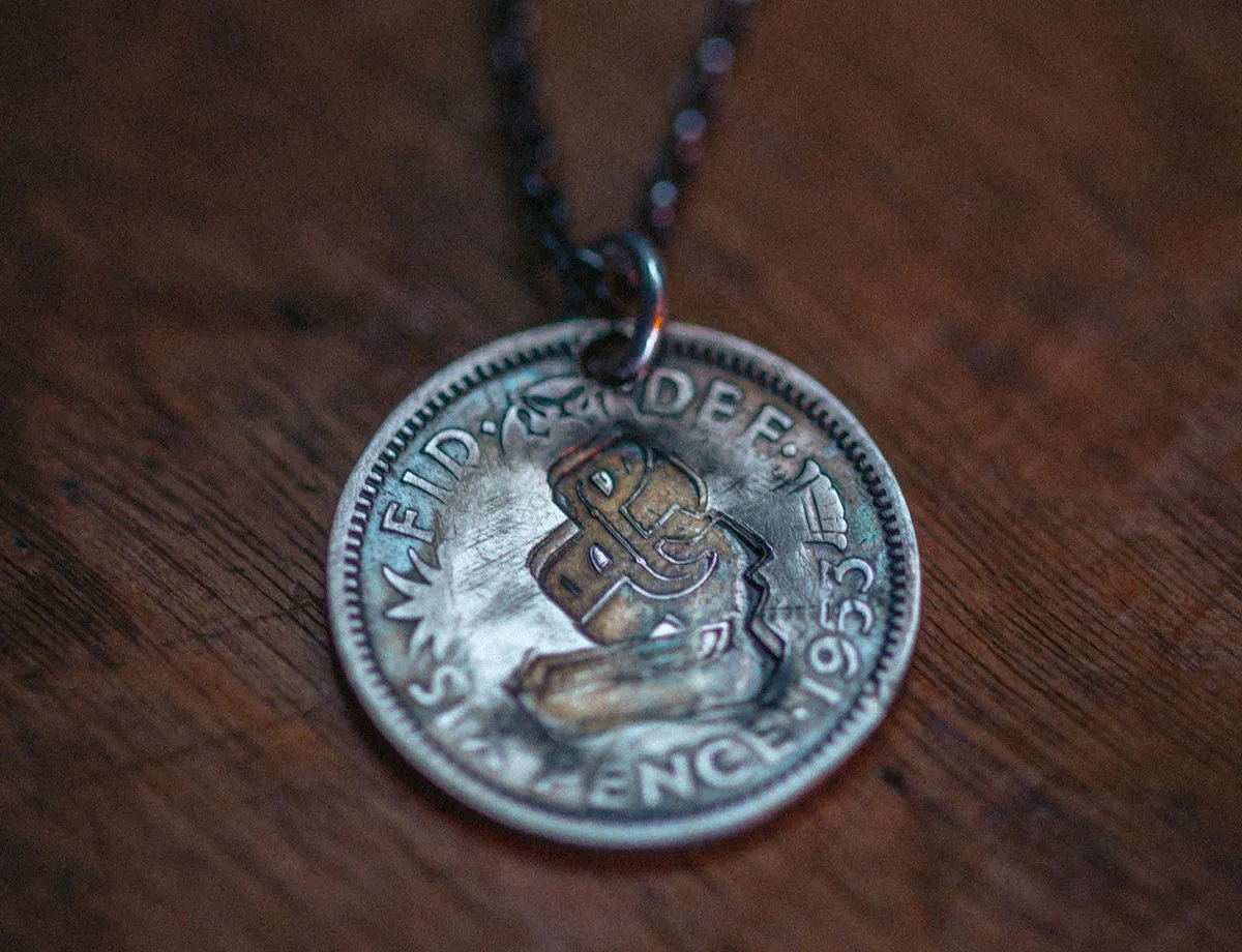 Lucky Sixpence Necklace Silver