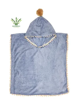 MALOX Light blue Poncho-Bathrobe for kids