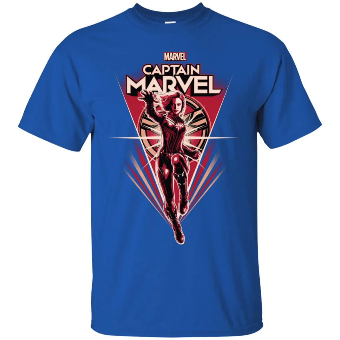 Marvel Captain Marvel Retro Style Flight Men Cotton T-Shirt